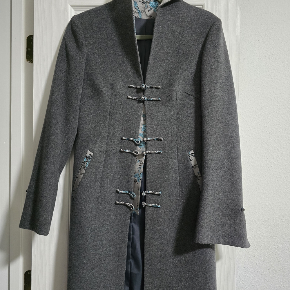 Chinese Inspired Wool Coat special design